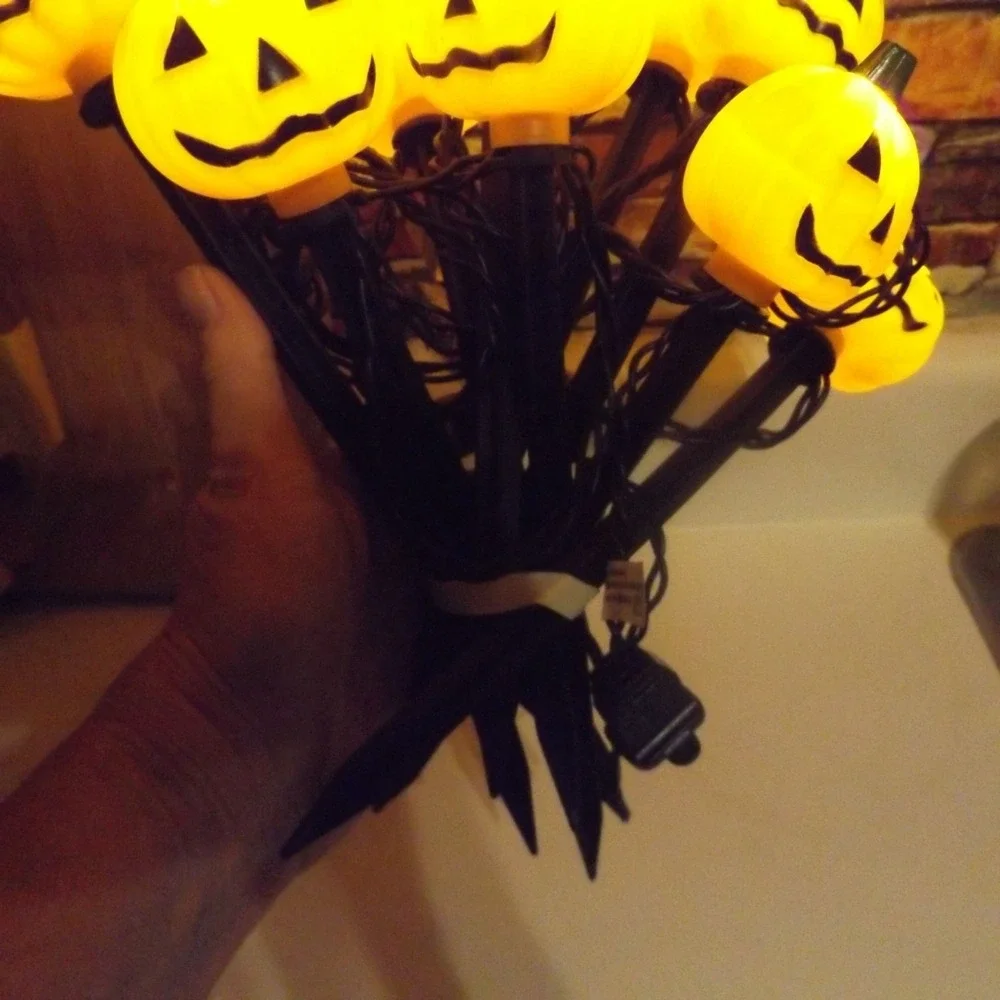 Holloween Pumpkin Walkway Lights, Set of 10